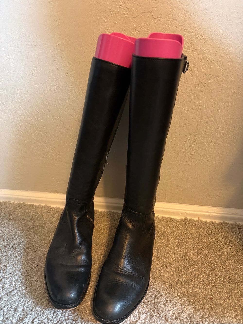 Coach Black Leather Riding Boots